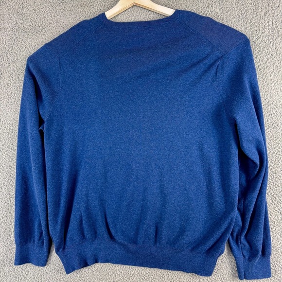 Polo Ralph Lauren Sweater Mens 2XL Blue V Neck Pima Cotton Pullover Classic XXL‎ - Picture 5 of 10